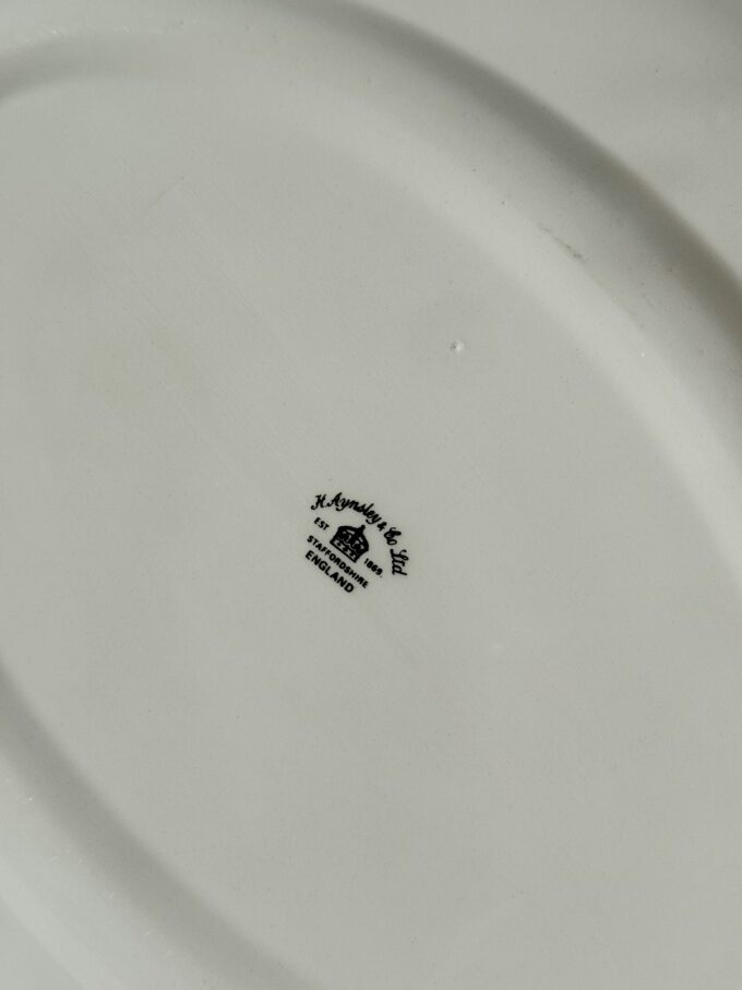 Vintage 1940s Floral ceramic dinner serving plate from Aynsley & Co England / 32 cm