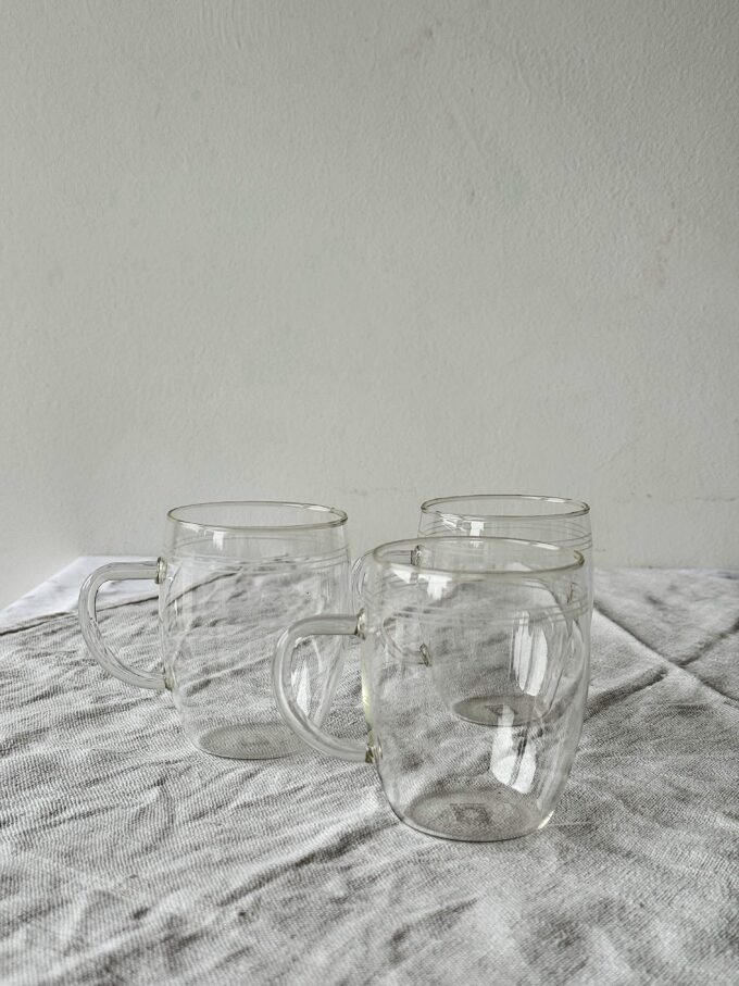 Vintage heat-resistant minimalist glass coffee cup