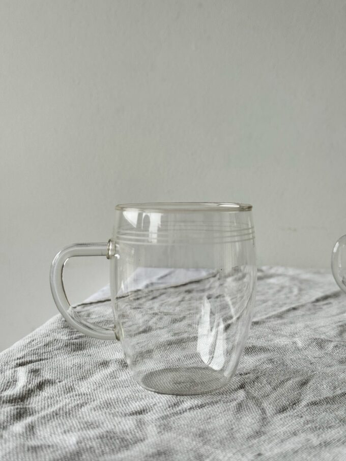 Vintage heat-resistant minimalist glass coffee cup