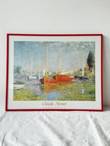 Large Vintage framed print 'ARGENTEUL' by Claude Monet