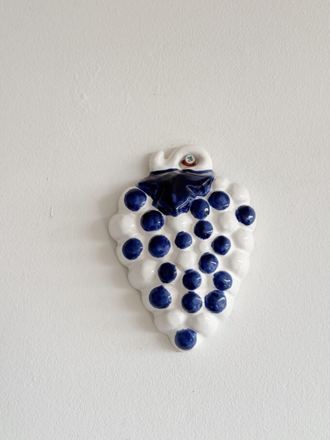 Vintage Majolica handpainted Ceramic Wall Decor made in Italy