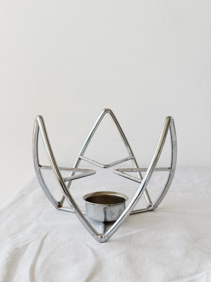 Stainless steel metal candle holder / heater