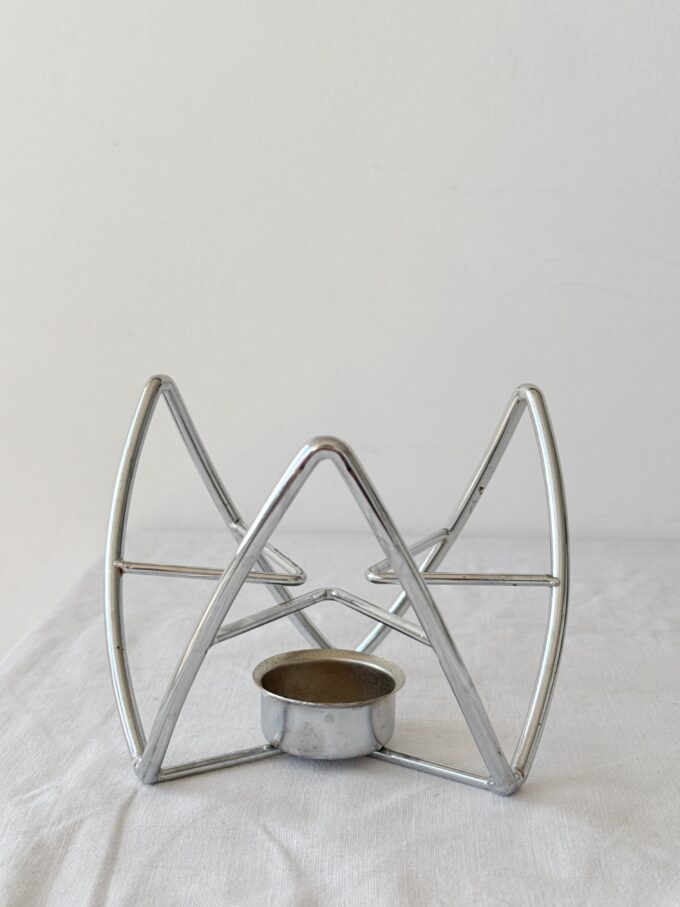Stainless steel metal candle holder / heater
