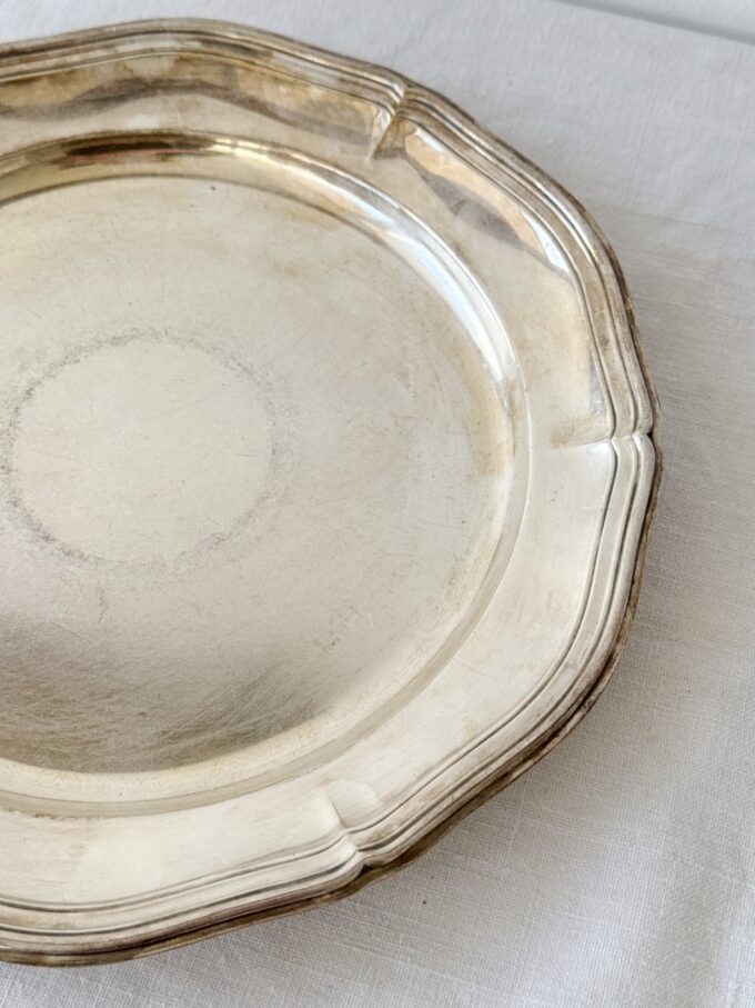 Medium size Vintage classy silverware serving plate tray / 24 cm