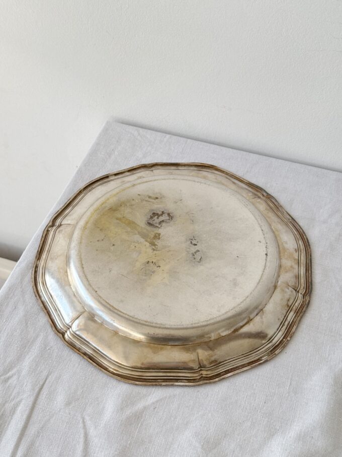Medium size Vintage classy silverware serving plate tray / 24 cm