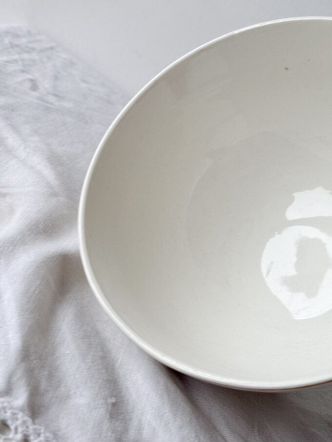 Antique Art Deco 1930s porcelain floral mixing / salad bowl from Ditmar-Urbach Czechoslovakia