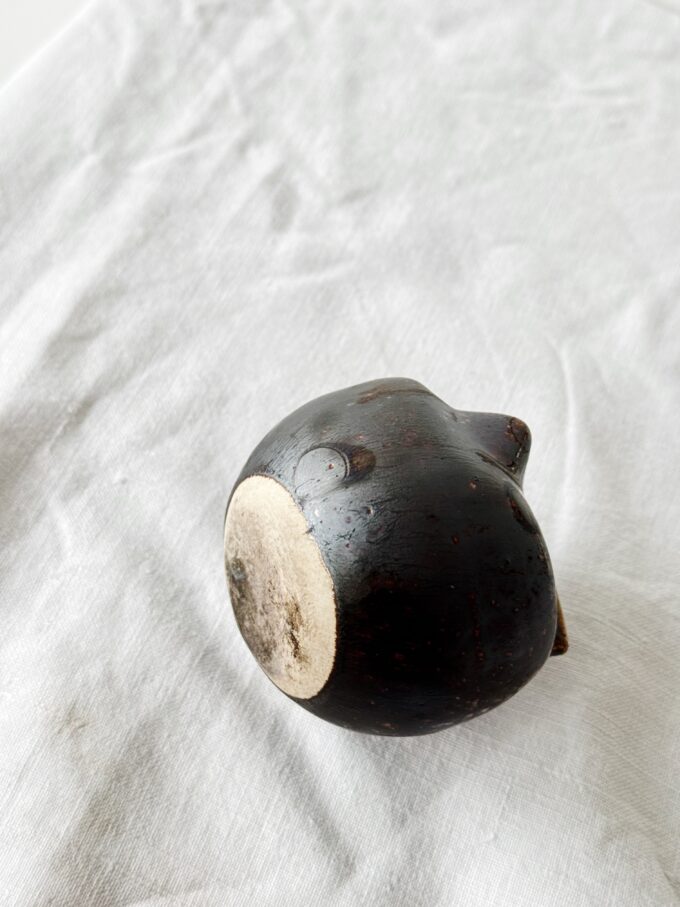 Small miniature 50s mid century FACE shaped ceramic studio pottery vase